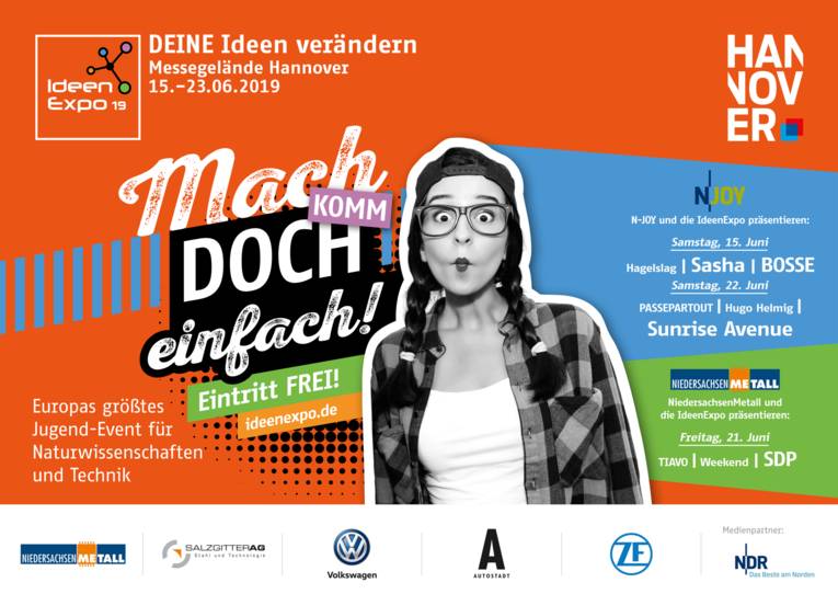 Plakatmotiv zur Ideenexpo 2019 in Hannover